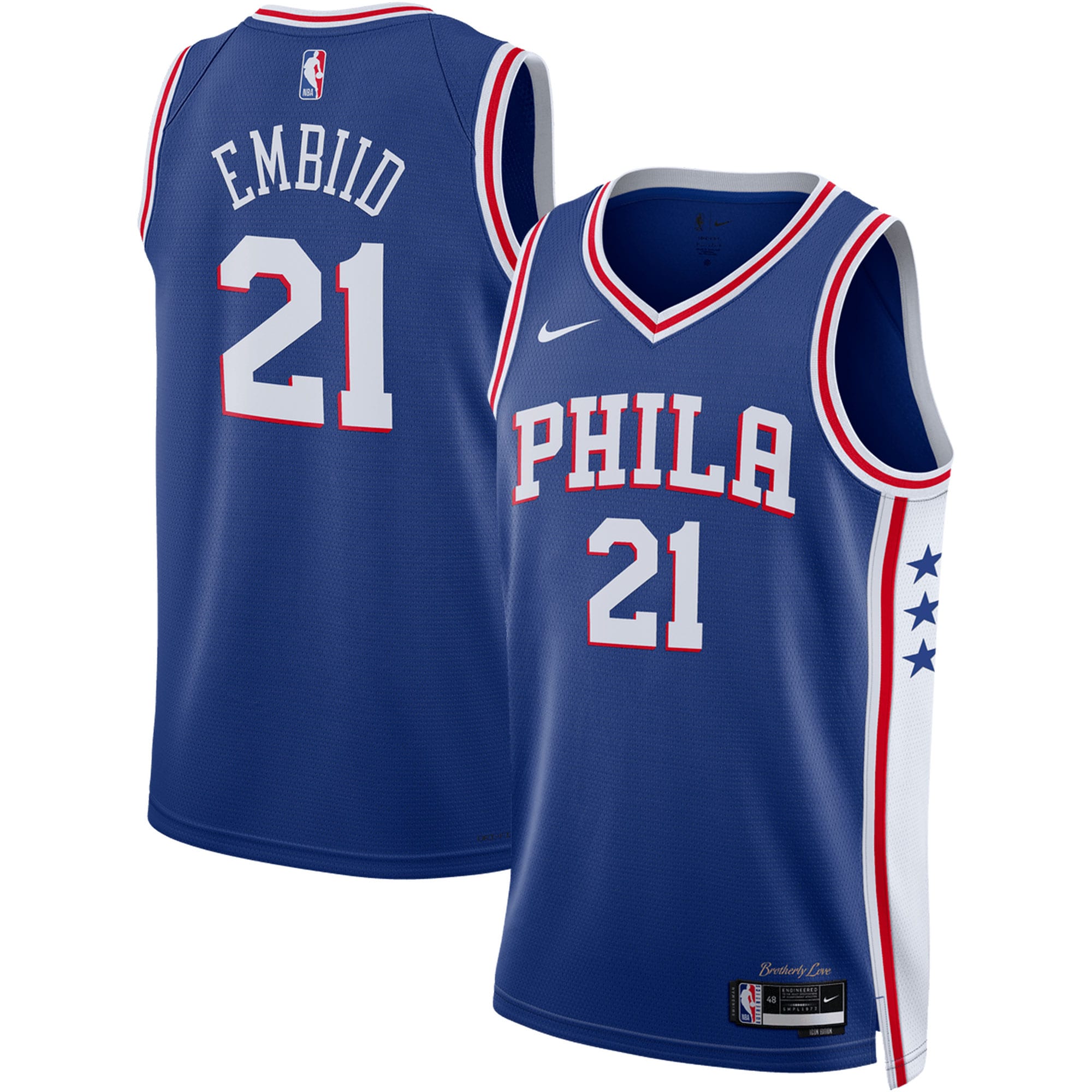 Joel Embiid Philadelphia 76ers Unisex Swingman Jersey - Icon Edition - Royal Basketball TJS0269