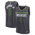 Terrence Shannon Jr. Minnesota Timberwolves Fast Break Replica Jersey - Statement Edition - Anthracite Basketball TJS0249