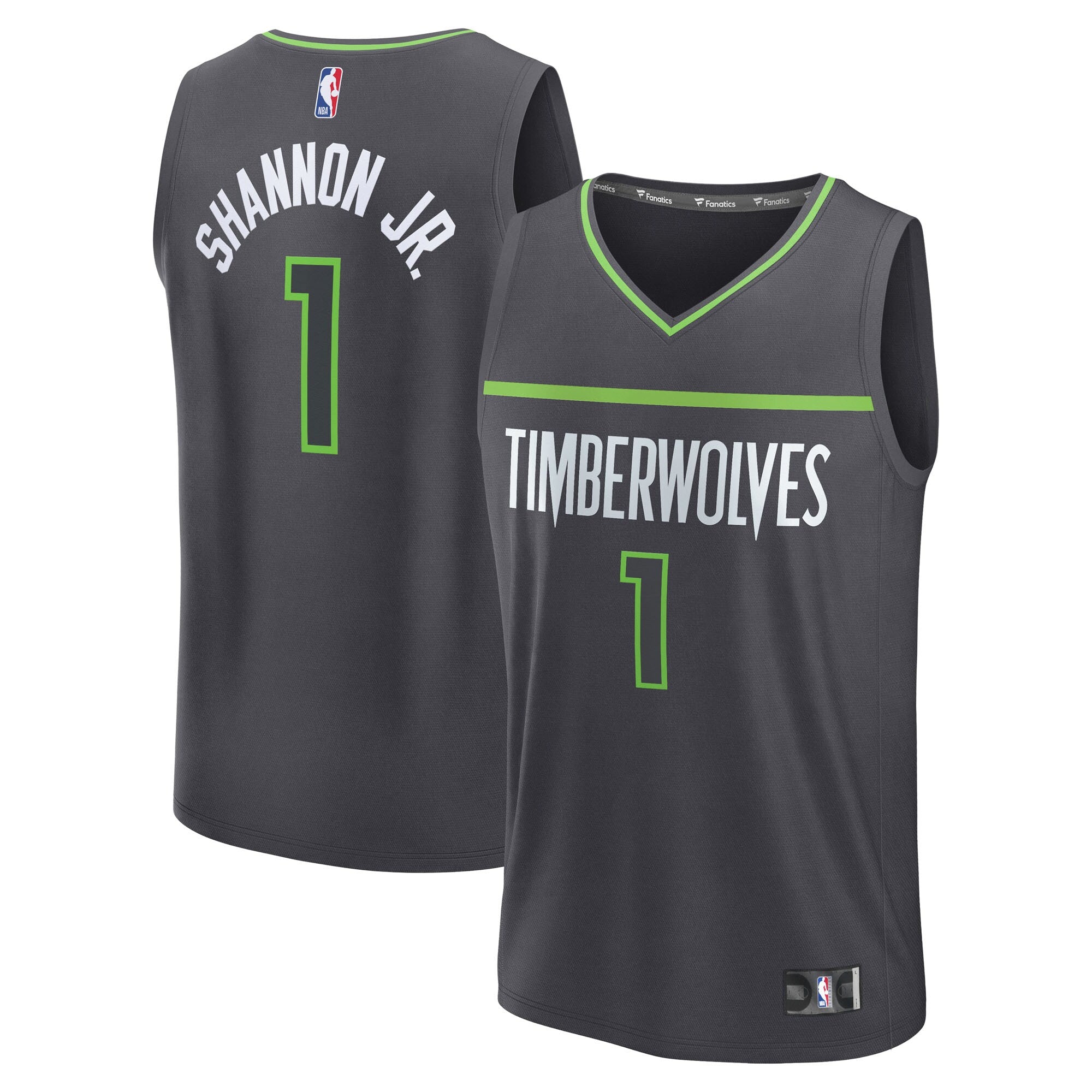 Terrence Shannon Jr. Minnesota Timberwolves Fast Break Replica Jersey - Statement Edition - Anthracite Basketball TJS0249