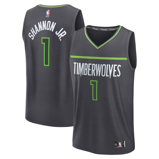 Terrence Shannon Jr. Minnesota Timberwolves Fast Break Replica Jersey - Statement Edition - Anthracite Basketball TJS0249