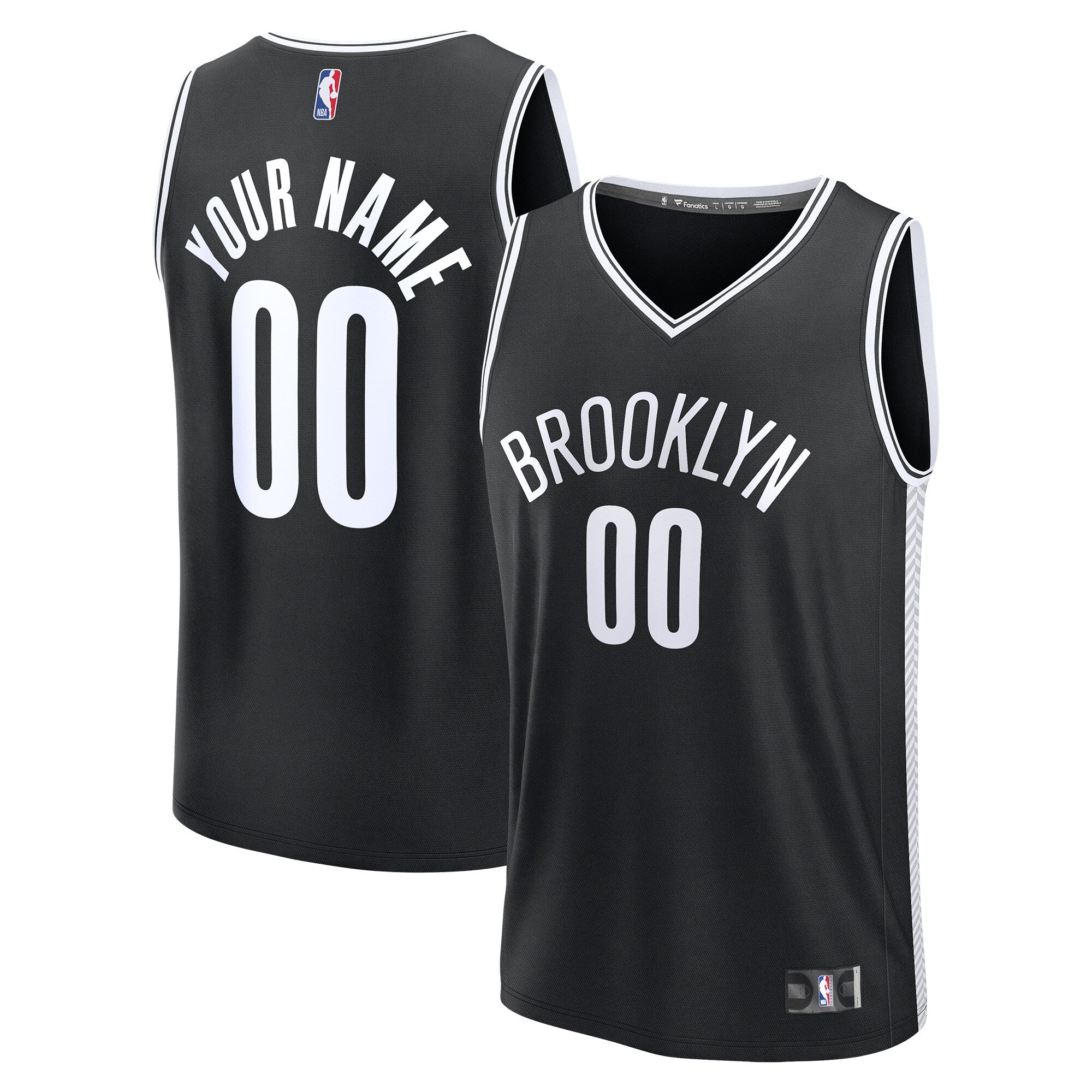 Brooklyn Nets Fast Break Custom Jersey - Icon Edition - Black Basketball TJS0129