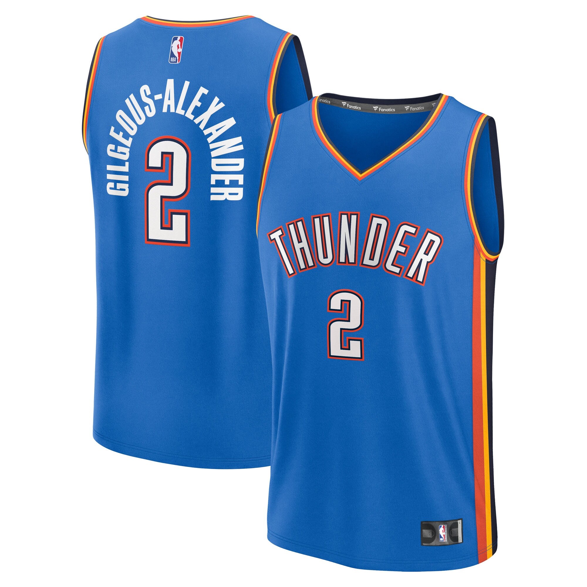 Shai Gilgeous-Alexander Oklahoma City Thunder Big & Tall Fast Break Jersey - Icon Edition - Blue Basketball TJS0283