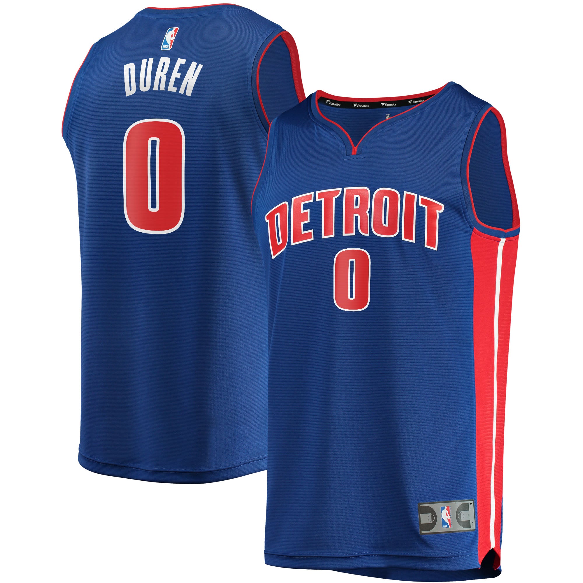 Jalen Duren Detroit Pistons Fast Break Replica Jersey - Icon Edition - Blue Basketball TJS0228