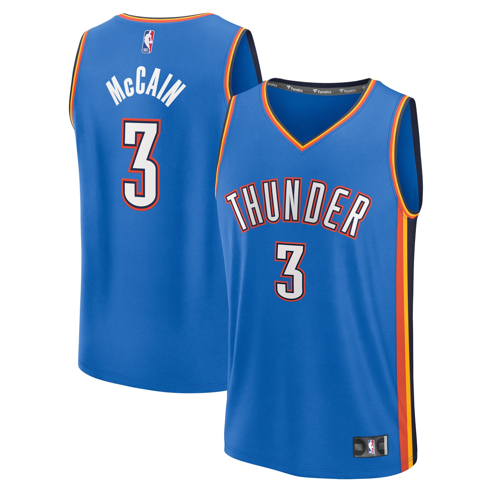 Jared McCain Oklahoma City Thunder Fast Break Jersey - Blue - Icon Edition Basketball TJS0215