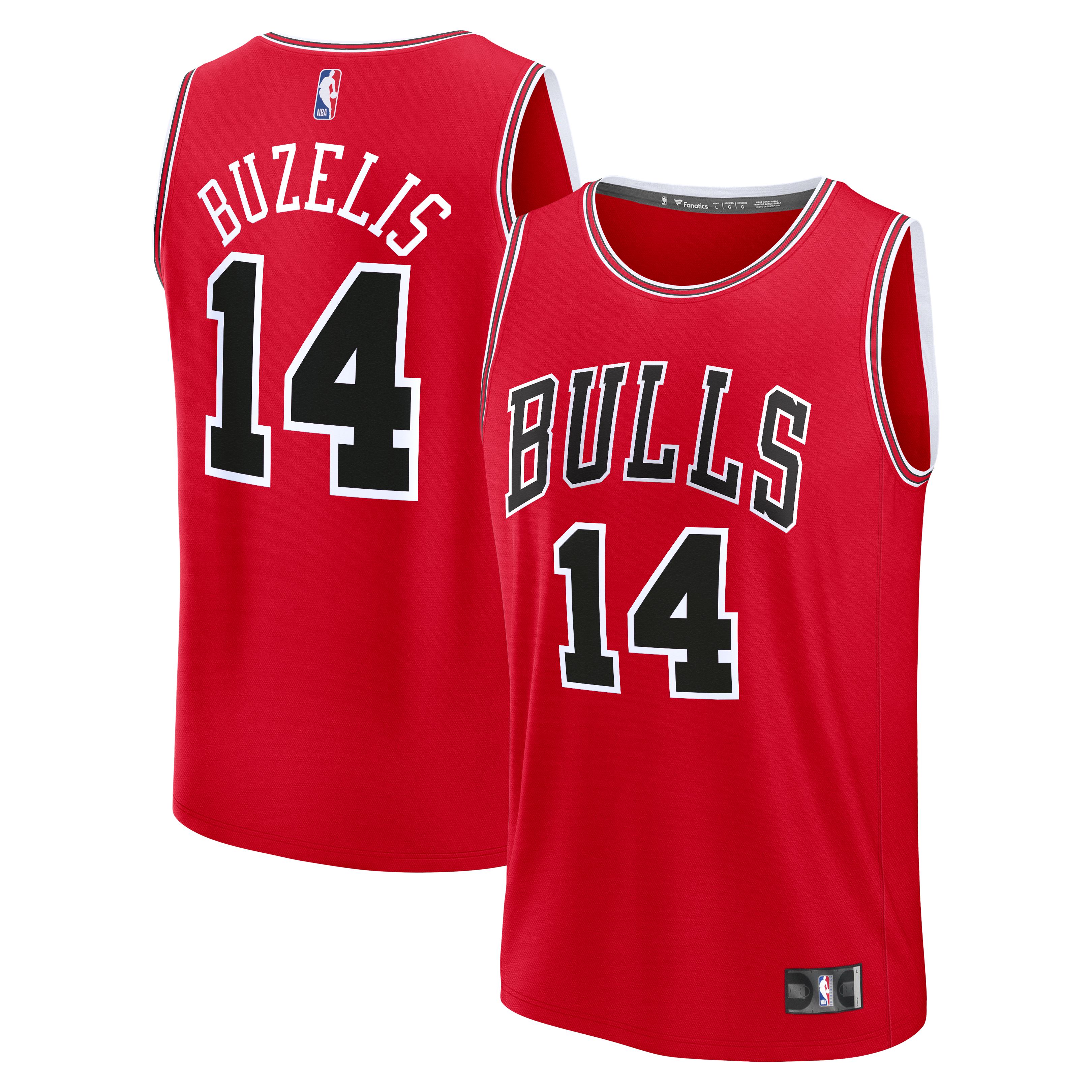 Matas Buzelis Chicago Bulls Fast Break Replica Player Jersey - Icon Edition - Red Basketball TJS0114
