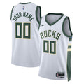 Milwaukee Bucks Unisex Swingman Custom Jersey White - Association Edition Basketball TJS0167