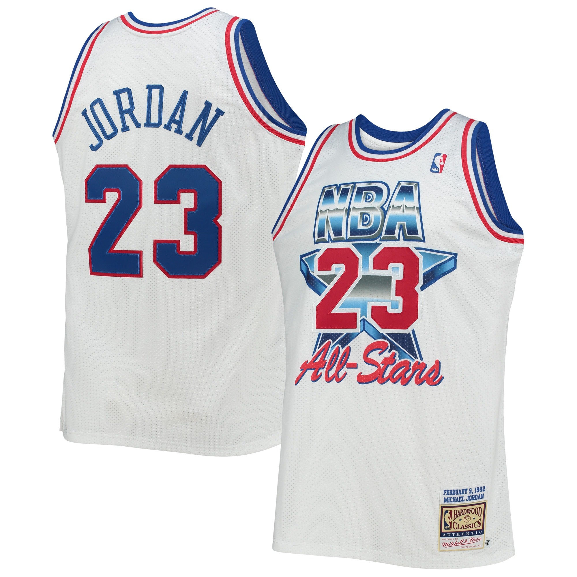Michael Jordan Eastern Conference M & N Hardwood Classics 1992 All-Star Game Jersey - White Basketball TJS0199