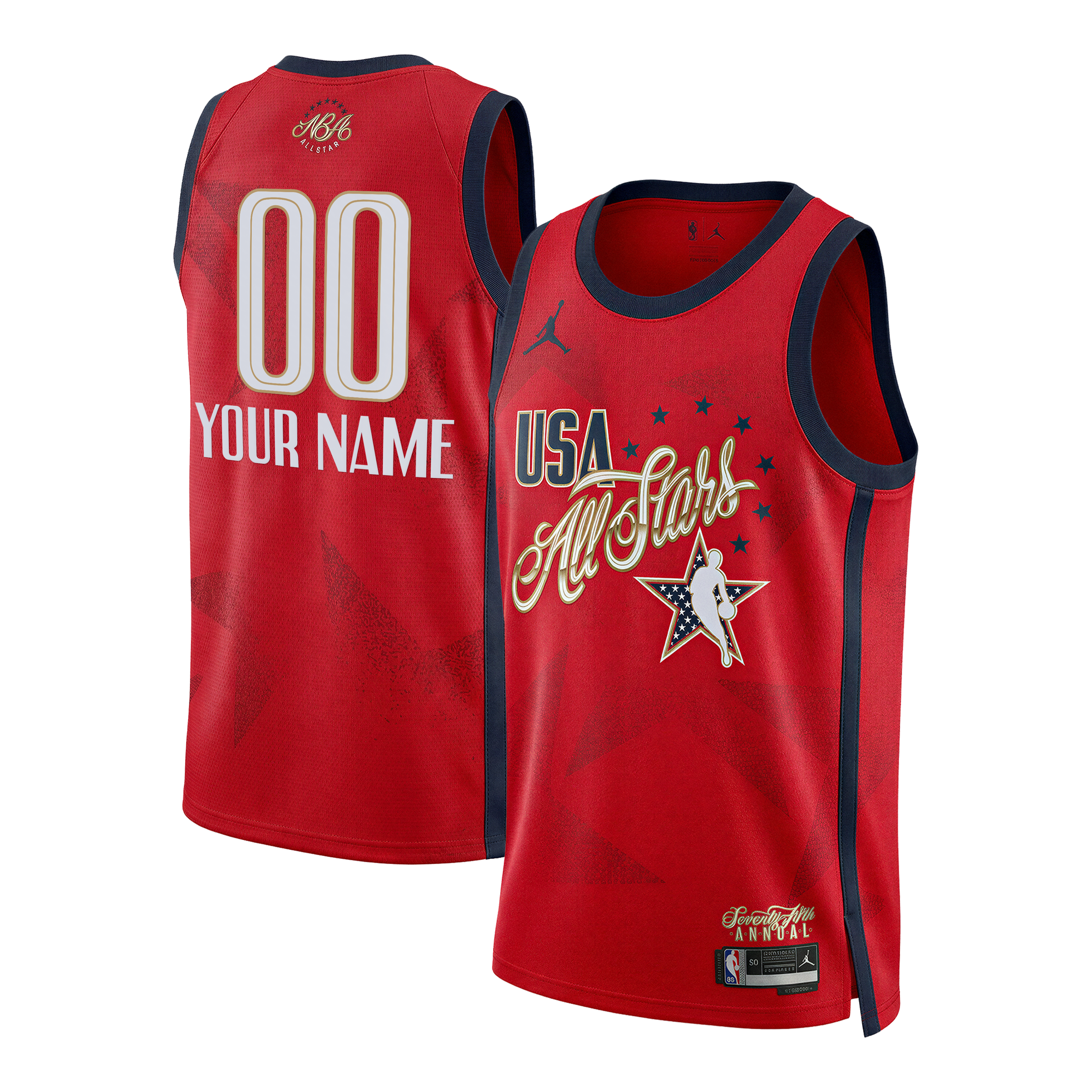 Jordan Brand Unisex 2026 All-Star Game Swingman Custom Jersey - Red Basketball TJS0153