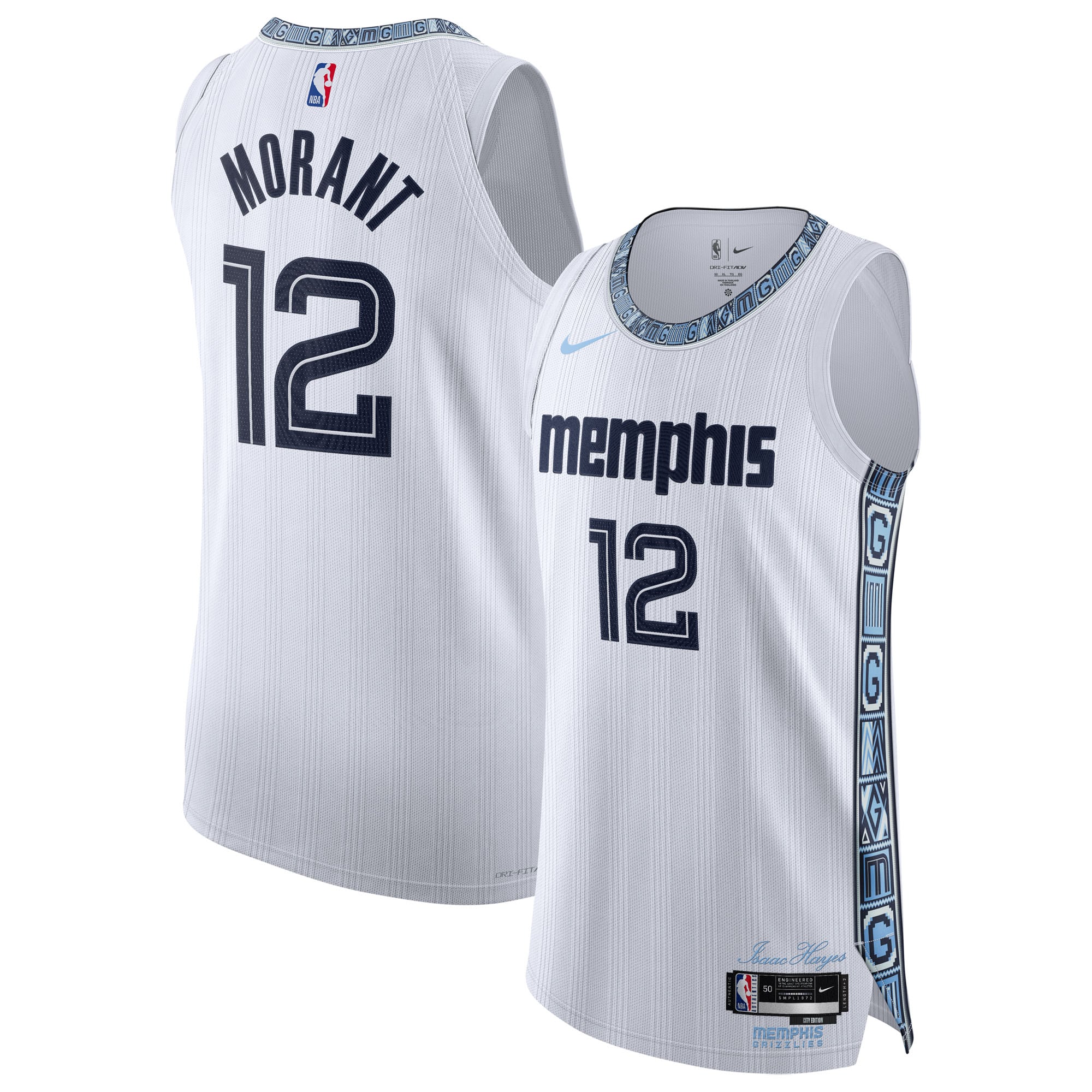 Ja Morant Memphis Grizzlies Unisex 2025/26 Jersey - City Edition - White Basketball TJS0112