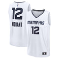 Ja Morant Memphis Grizzlies Fast Break Replica Player Jersey - Association Edition - White Basketball TJS0296