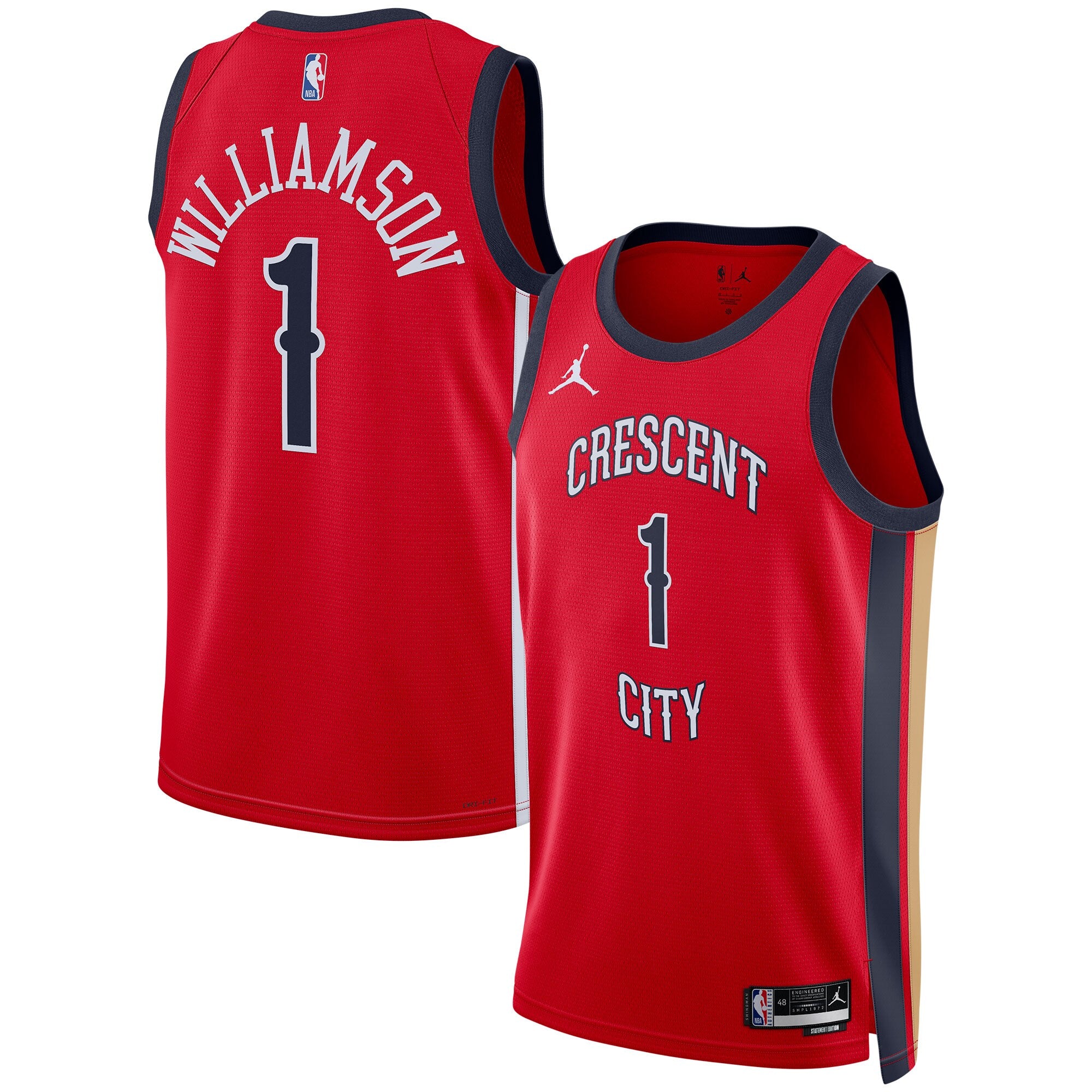 Zion Williamson New Orleans Pelicans Jordan Brand Unisex Swingman Jersey - Statement Edition - Red Basketball TJS0188