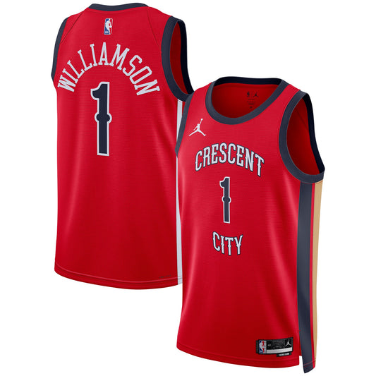 Zion Williamson New Orleans Pelicans Jordan Brand Unisex Swingman Jersey - Statement Edition - Red Basketball TJS0188