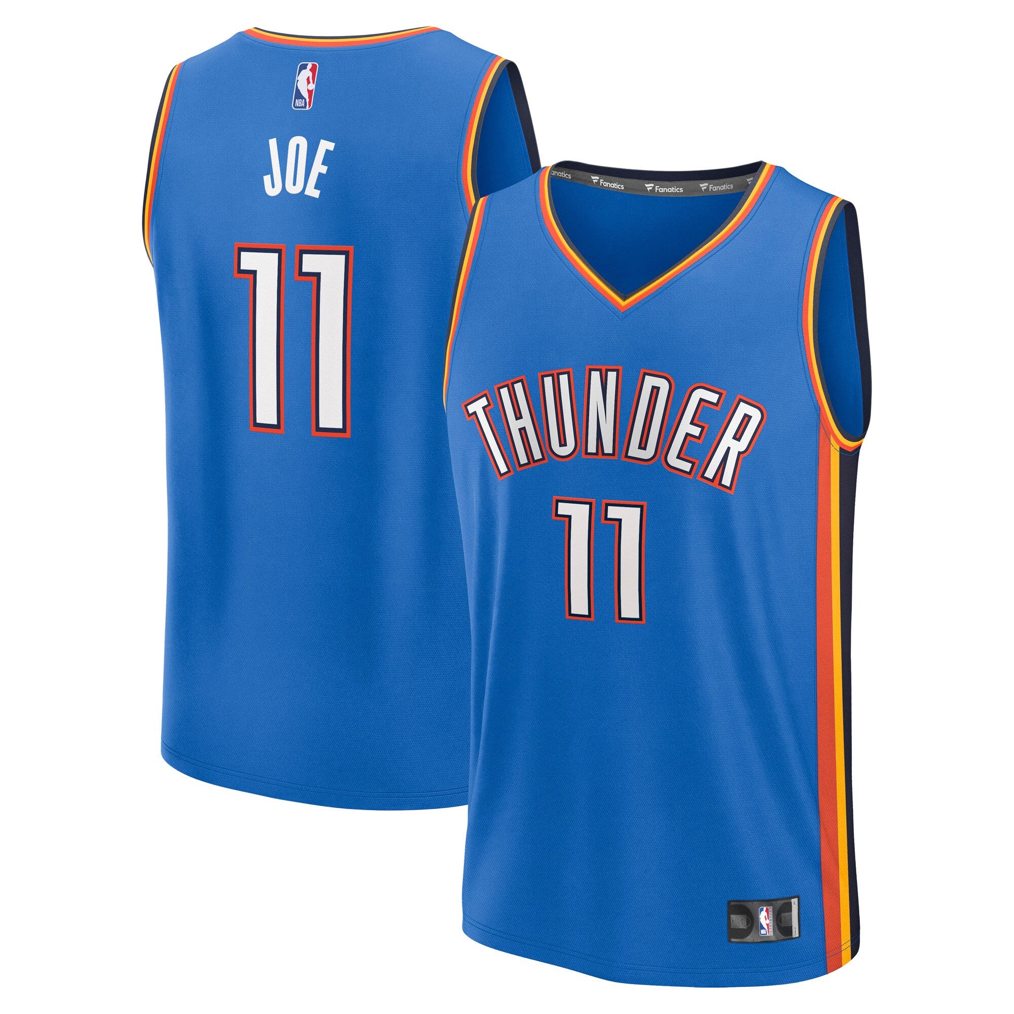 Isaiah Joe Oklahoma City Thunder Fast Break Replica Player Jersey - Icon Edition - Blue Basketball TJS0142