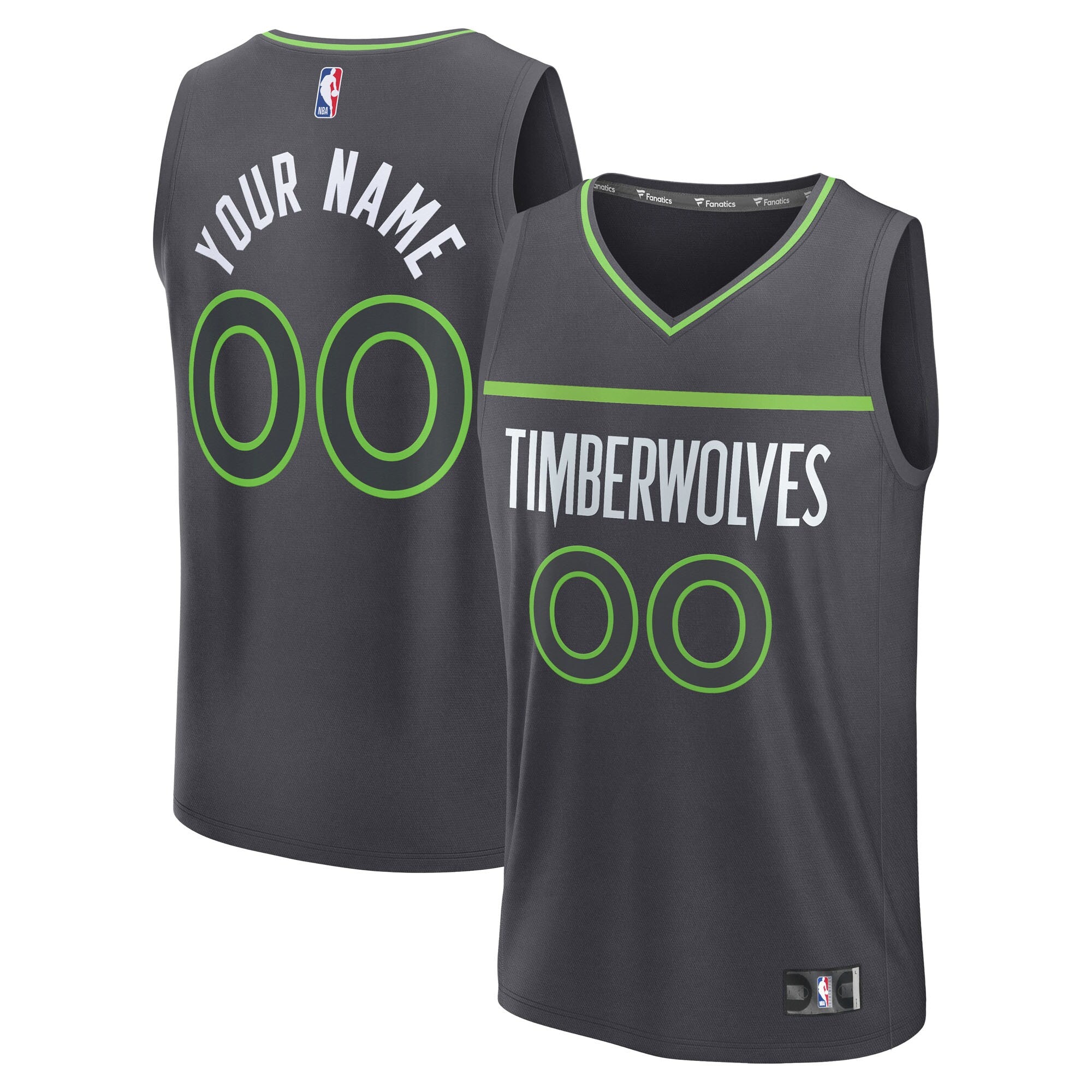 Minnesota Timberwolves Fast Break Custom Jersey - Icon Edition - Anthracite Basketball TJS0279