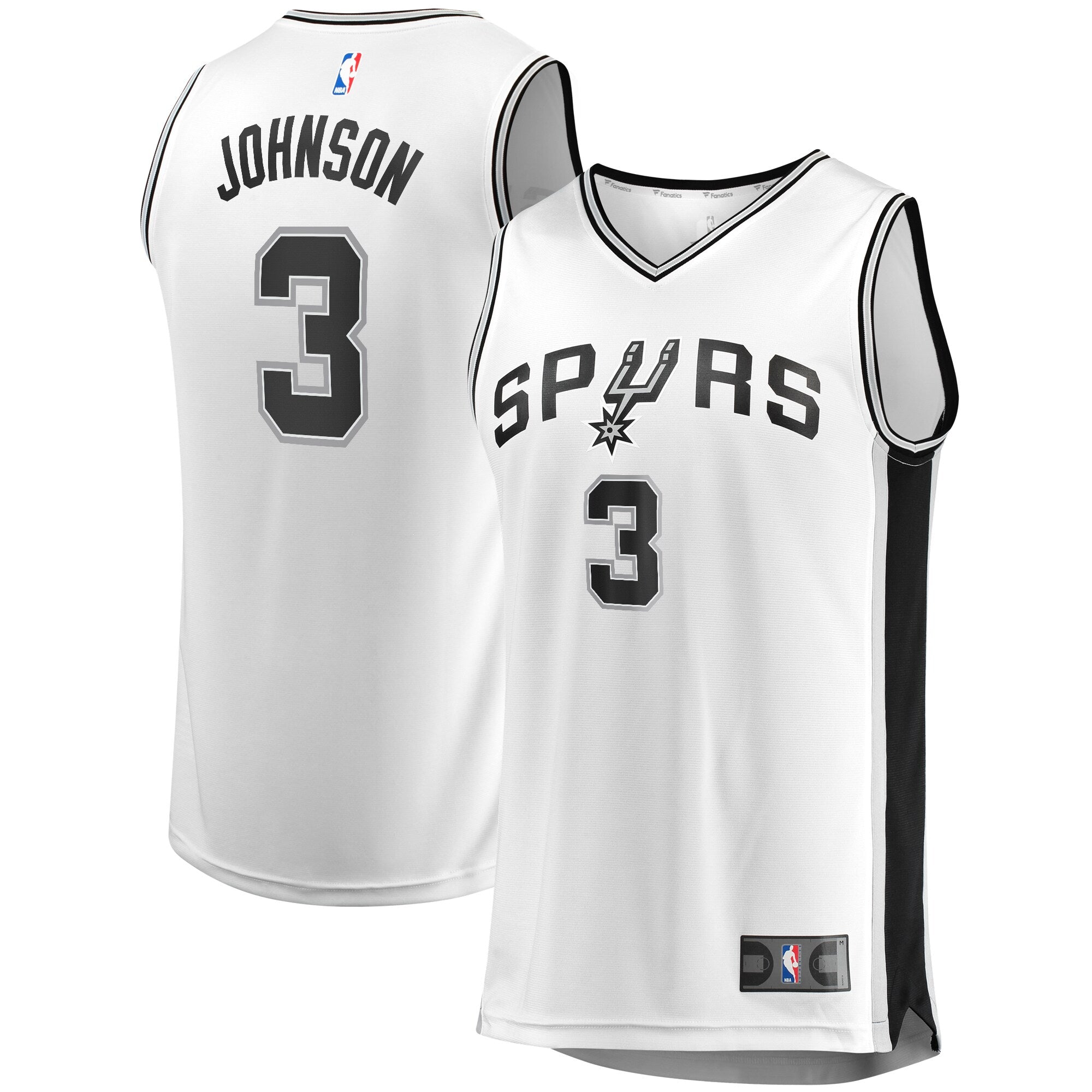 Keldon Johnson San Antonio Spurs Fast Break Association Jersey - White Basketball TJS0204