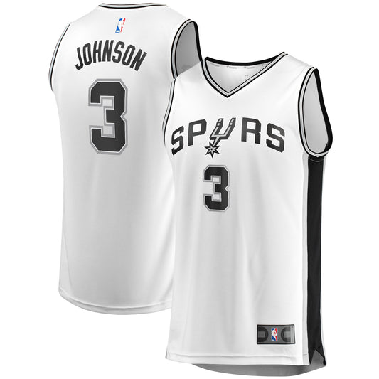 Keldon Johnson San Antonio Spurs Fast Break Association Jersey - White Basketball TJS0204