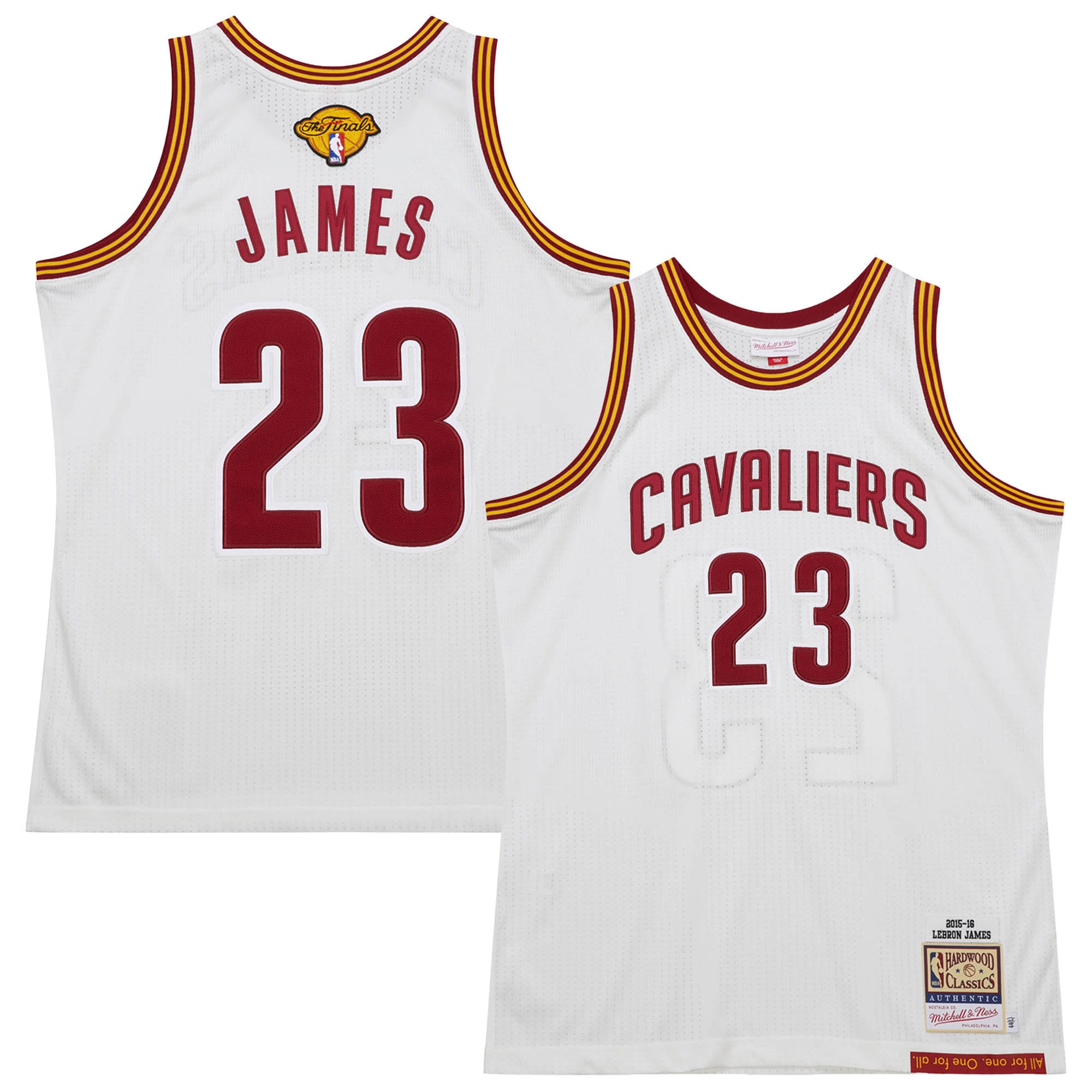 LeBron James Cleveland Cavaliers M & N 2015/16 Hardwood Classics Jersey - White Basketball TJS0233