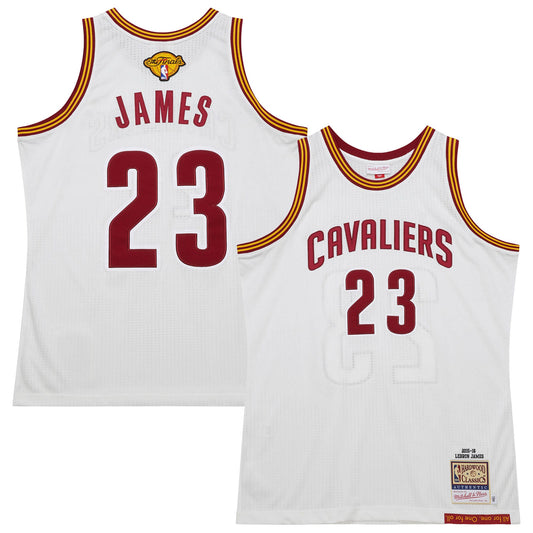 LeBron James Cleveland Cavaliers M & N 2015/16 Hardwood Classics Jersey - White Basketball TJS0233