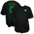 Jayson Tatum Boston Celtics Profile Big & Tall Name & Number Button-Up Jersey - Black Basketball TJS0253