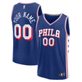 Philadelphia 76ers Fast Break Custom Jersey - Icon Edition - Blue Basketball TJS0169