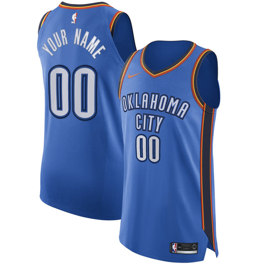 Oklahoma City Thunder Custom Jersey Blue - Icon Edition Basketball TJS0127