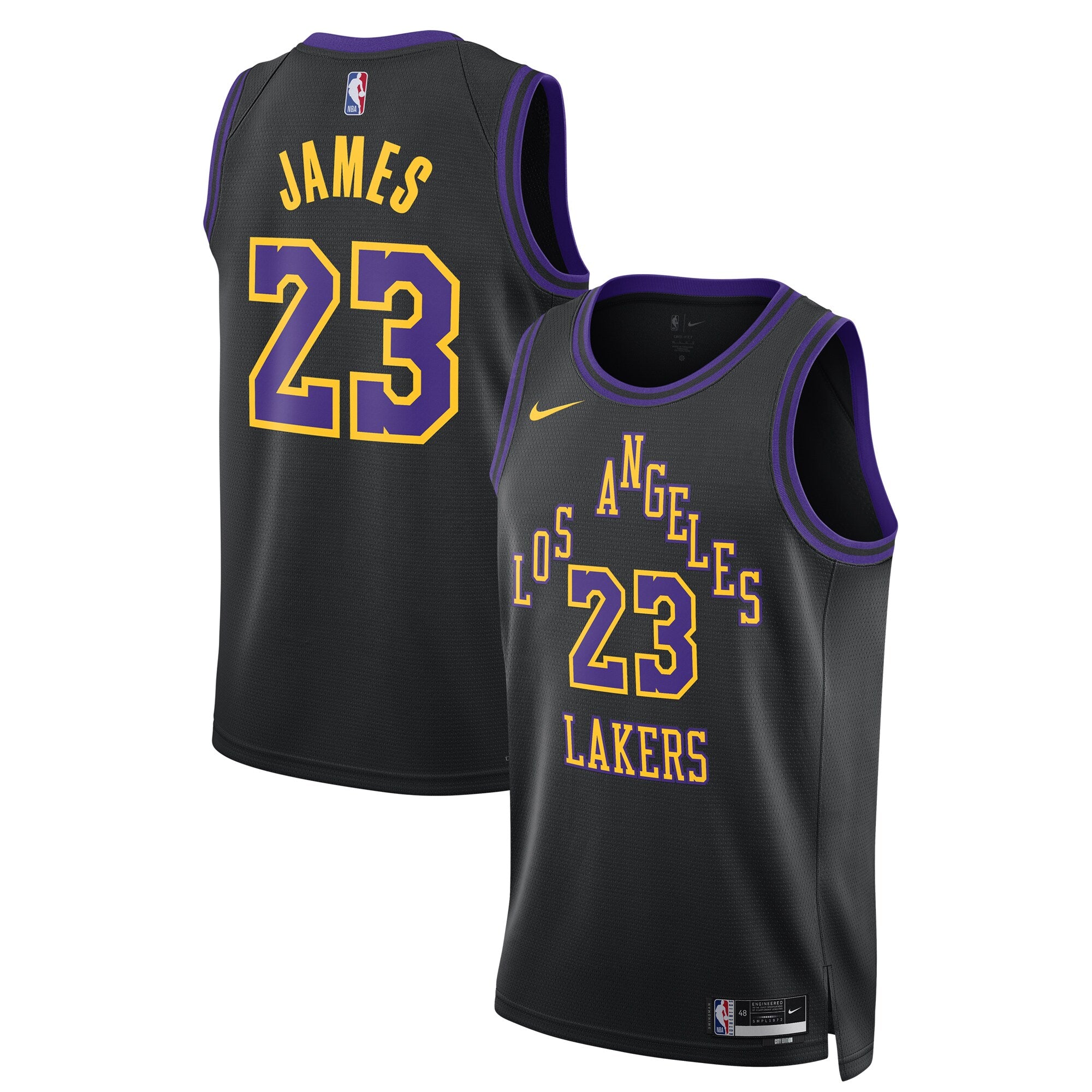 LeBron James Los Angeles Lakers Unisex 2025/26 Swingman Jersey - Black - City Edition Basketball TJS0057