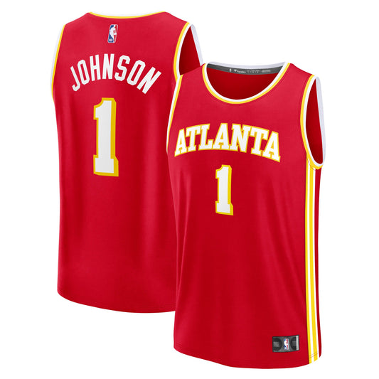 Jalen Johnson Atlanta Hawks Fast Break Replica Jersey - Icon Edition - Red Basketball TJS0051