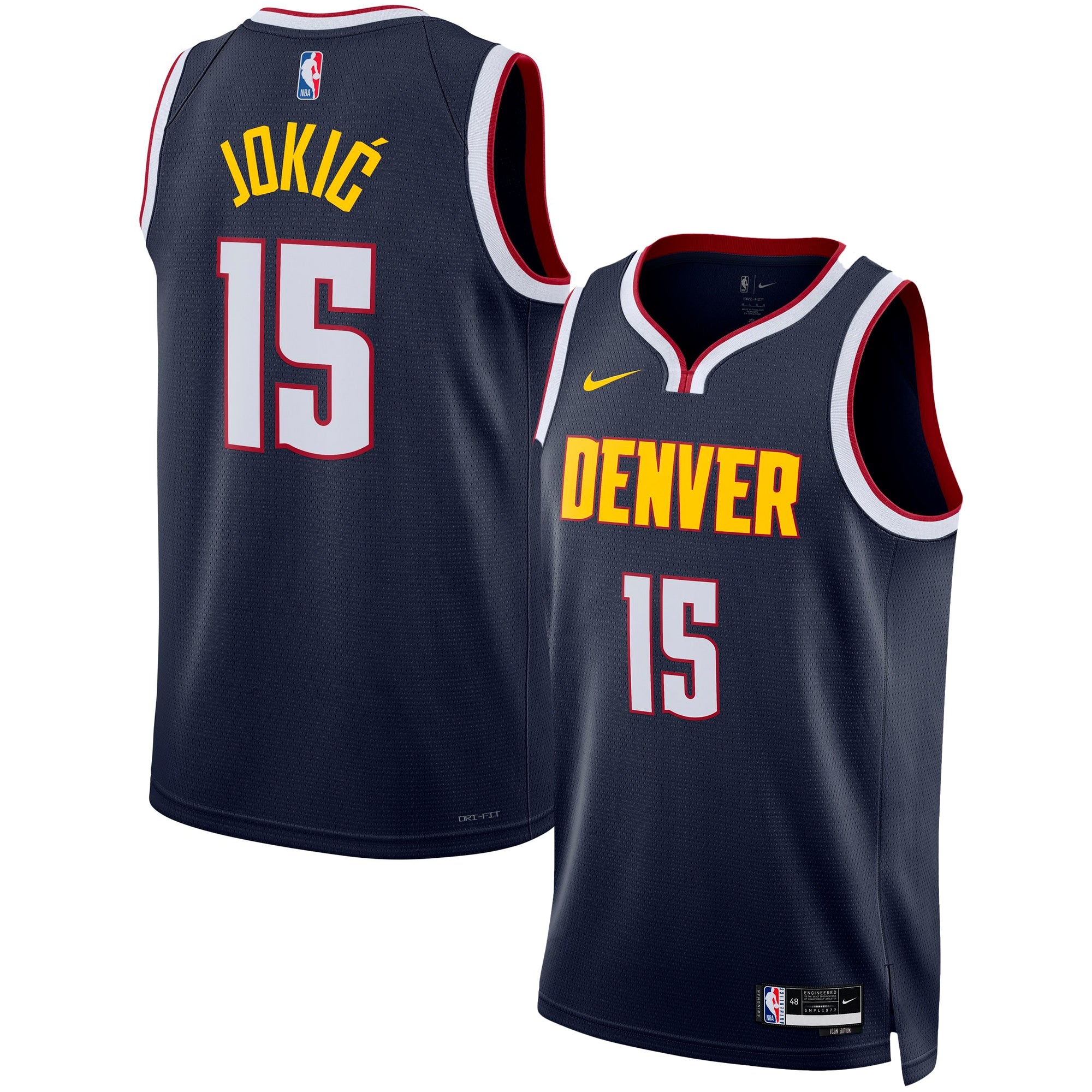 Nikola Jokic Denver Nuggets Unisex Swingman Jersey - Icon Edition - Navy Basketball TJS0041