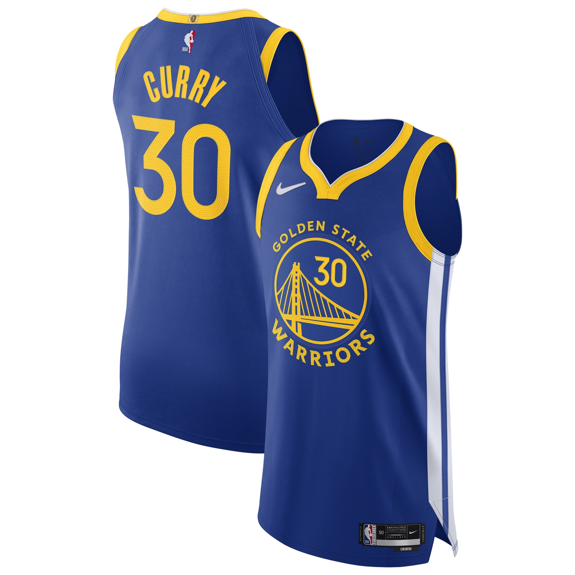 Stephen Curry Golden State Warriors Jersey - Icon Edition - Royal Basketball TJS0021