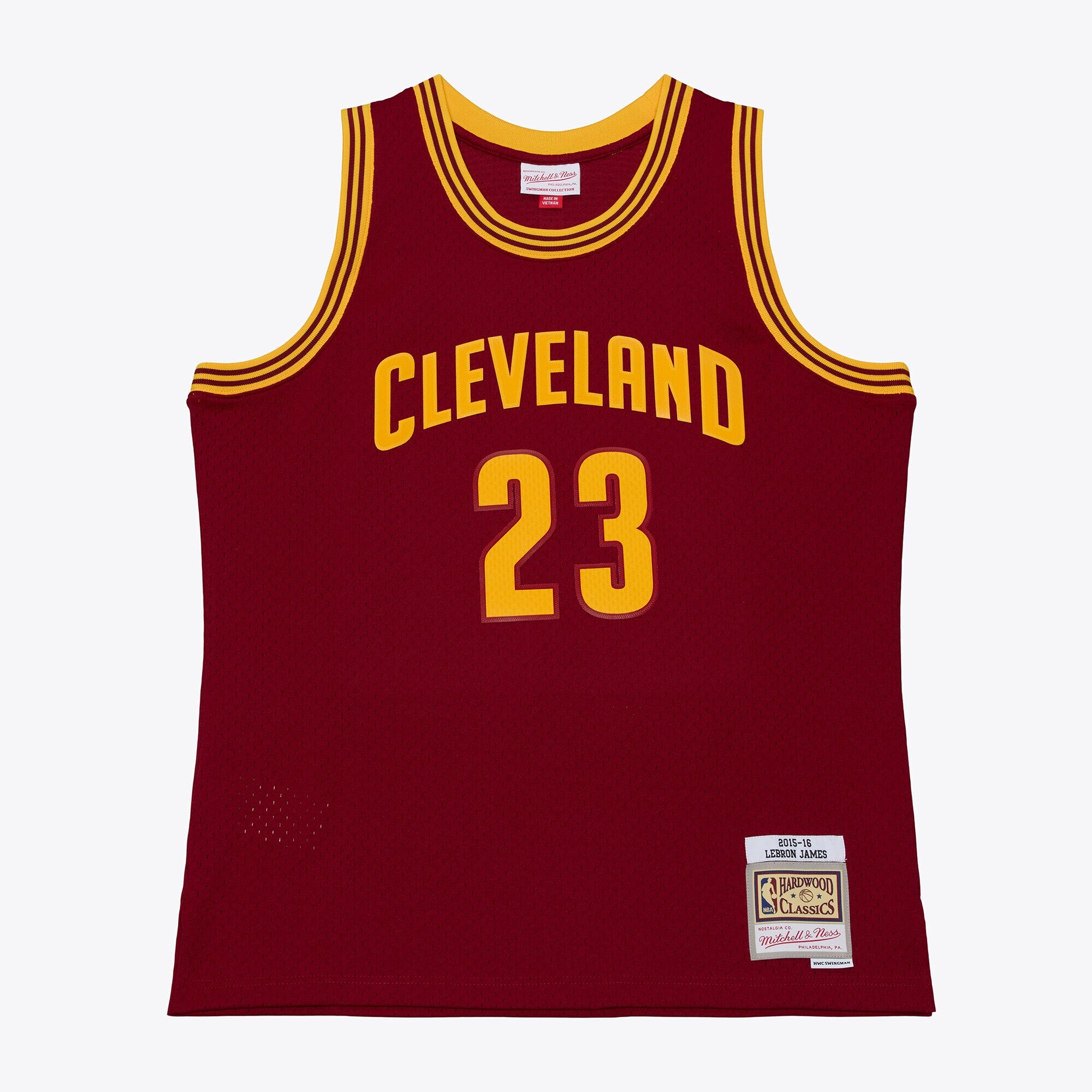 LeBron James Cleveland Cavaliers M & N 2015-16 Swingman Jersey - Wine Basketball TJS0183