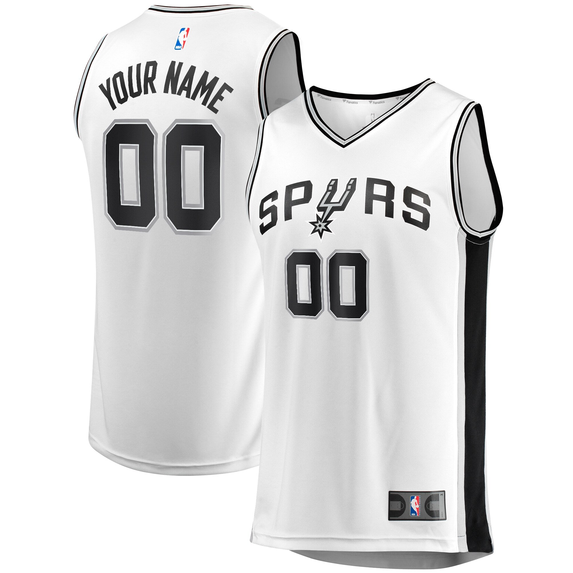 San Antonio Spurs Fast Break Custom Replica Jersey - Association Edition - White Basketball TJS0281