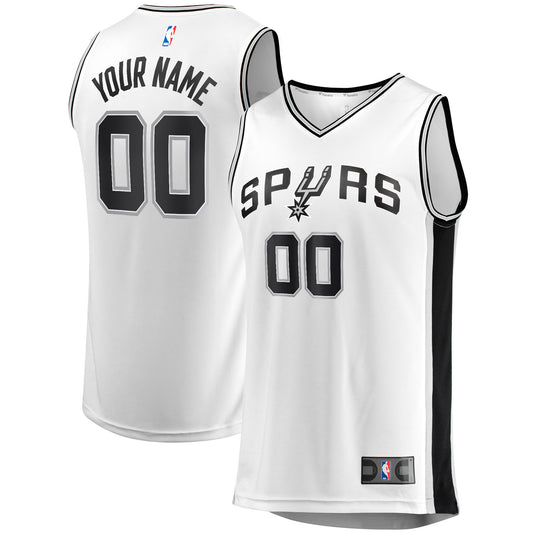 San Antonio Spurs Fast Break Custom Replica Jersey - Association Edition - White Basketball TJS0281