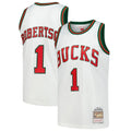 Oscar Robertson Milwaukee Bucks M & N Hardwood Classics Swingman Jersey - White Basketball TJS0134