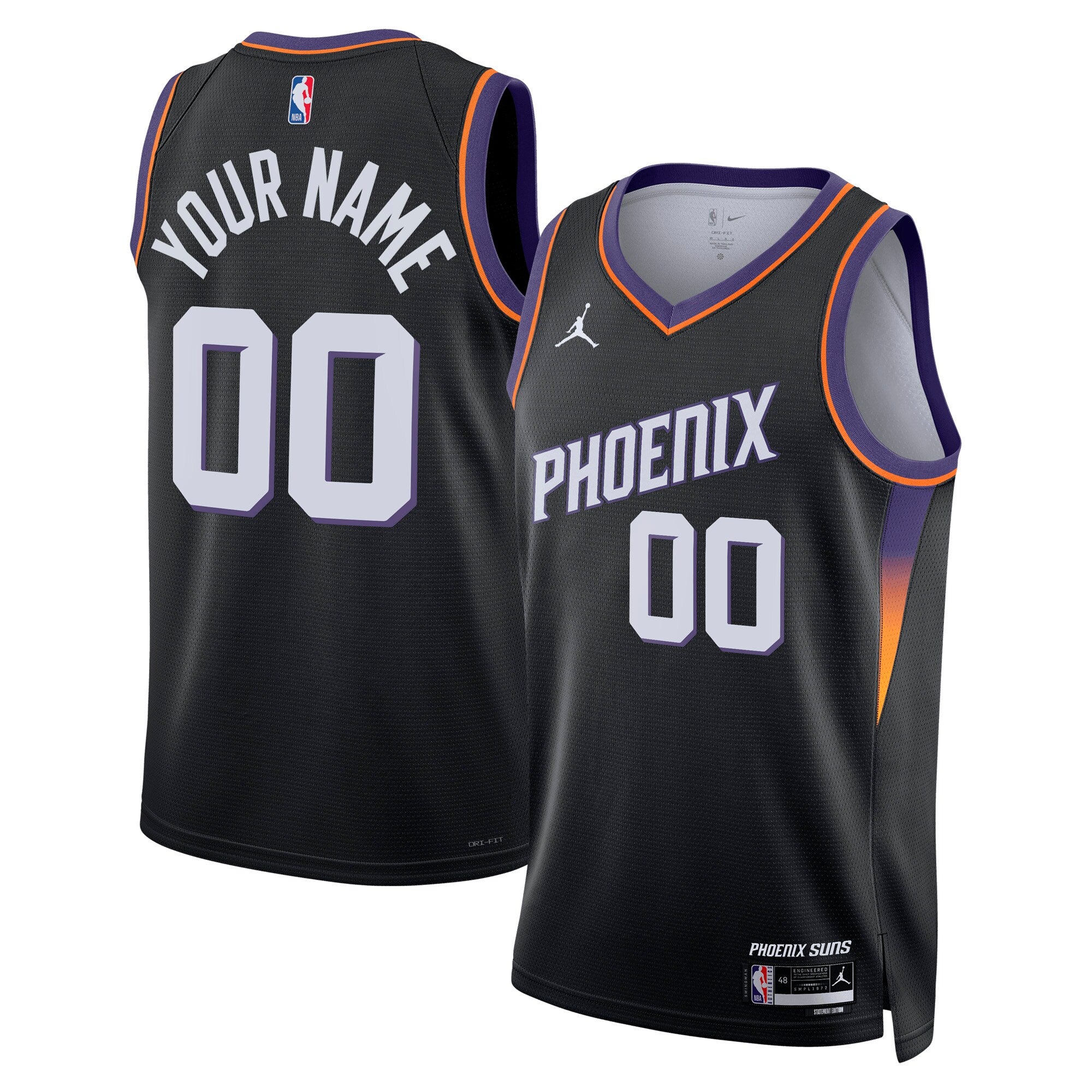 Phoenix Suns Jordan Brand Unisex Swingman Custom Jersey - Statement Edition - Black Basketball TJS0206