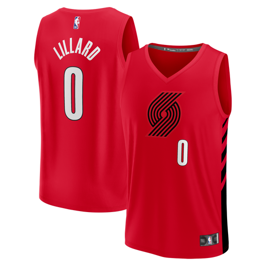 Damian Lillard Portland Trail Blazers Fast Break Replica Jersey - Red - Statement Edition Basketball TJS0157