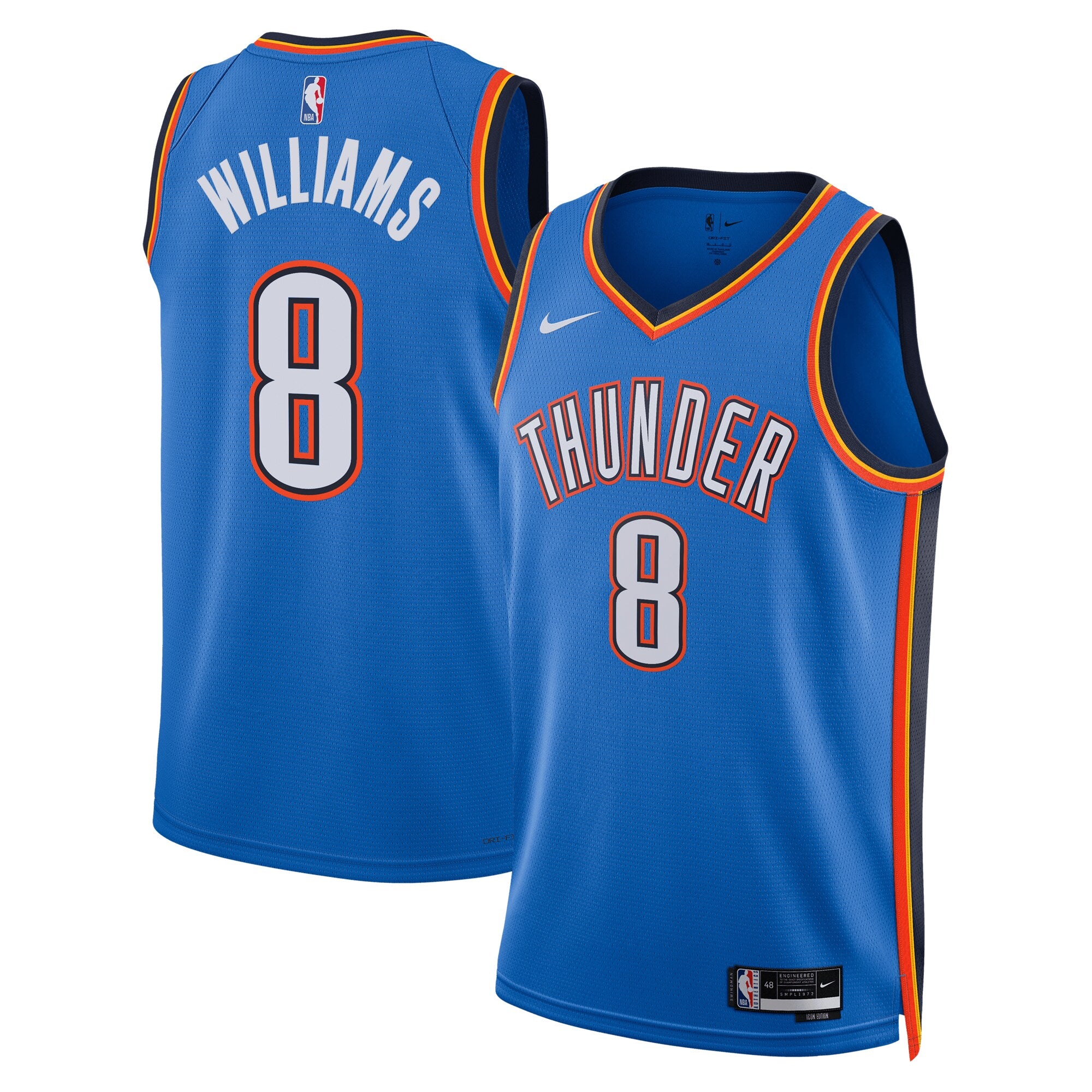 Jalen Williams Oklahoma City Thunder Unisex Swingman Replica Jersey - Icon Edition - Blue Basketball TJS0221