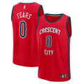 Jeremiah Fears New Orleans Pelicans Fast Break Replica Player Jersey - Statement Edition - Red Basketball TJS0103