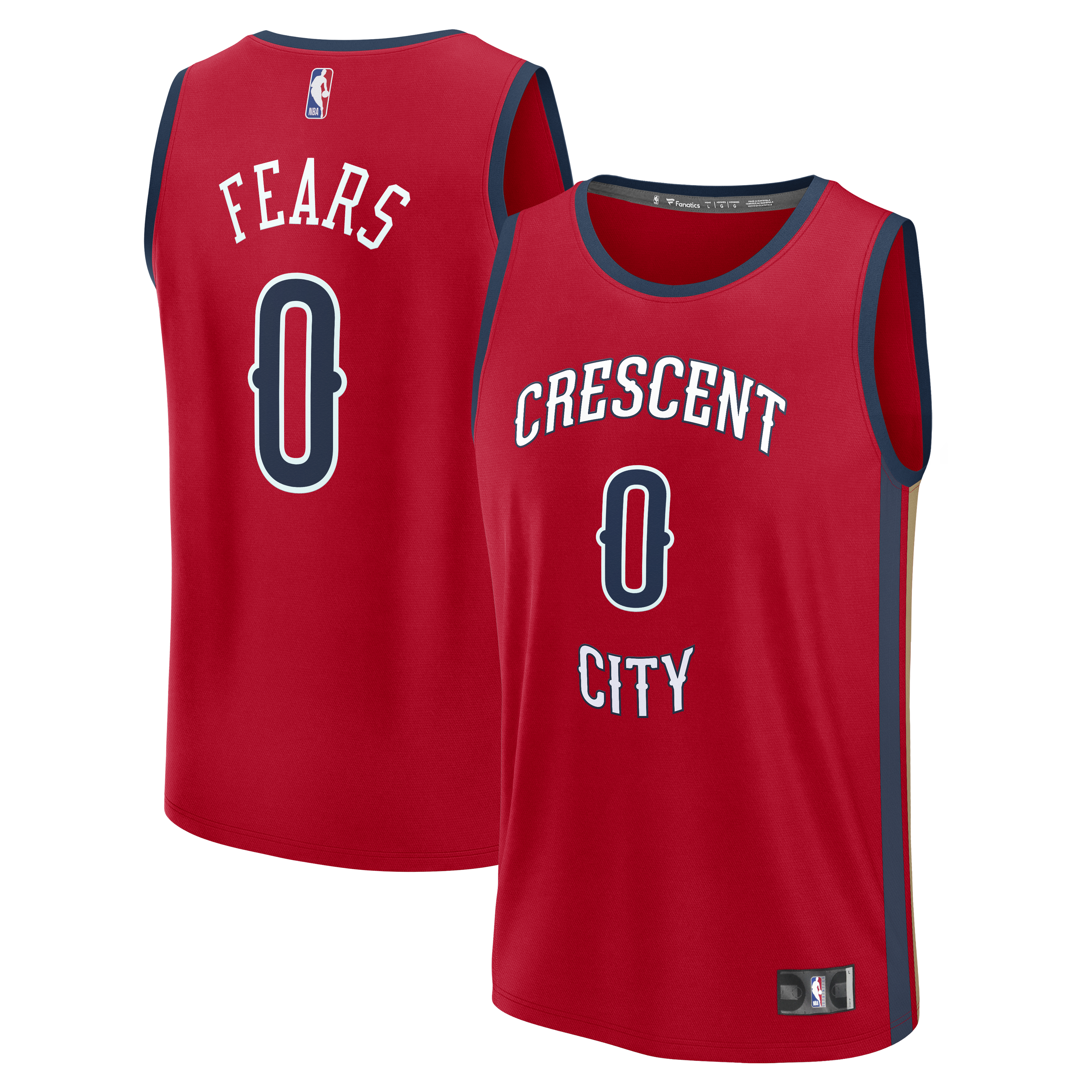 Jeremiah Fears New Orleans Pelicans Fast Break Replica Player Jersey - Statement Edition - Red Basketball TJS0103