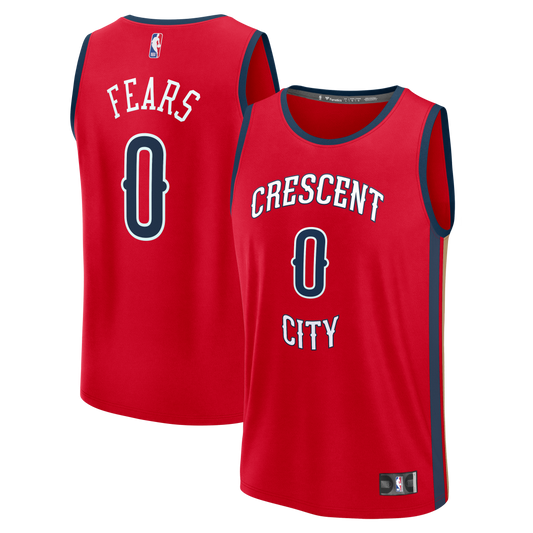 Jeremiah Fears New Orleans Pelicans Fast Break Replica Player Jersey - Statement Edition - Red Basketball TJS0103