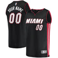 Miami Heat Fast Break Custom Replica Jersey Black - Icon Edition Basketball TJS0195
