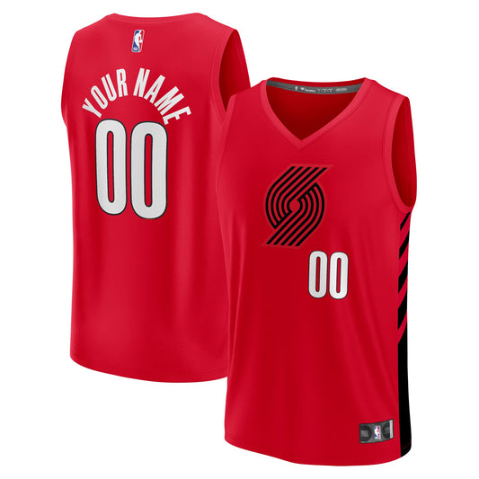 Portland Trail Blazers Fast Break Custom Replica Jersey - Red - Statement Edition Basketball TJS0247