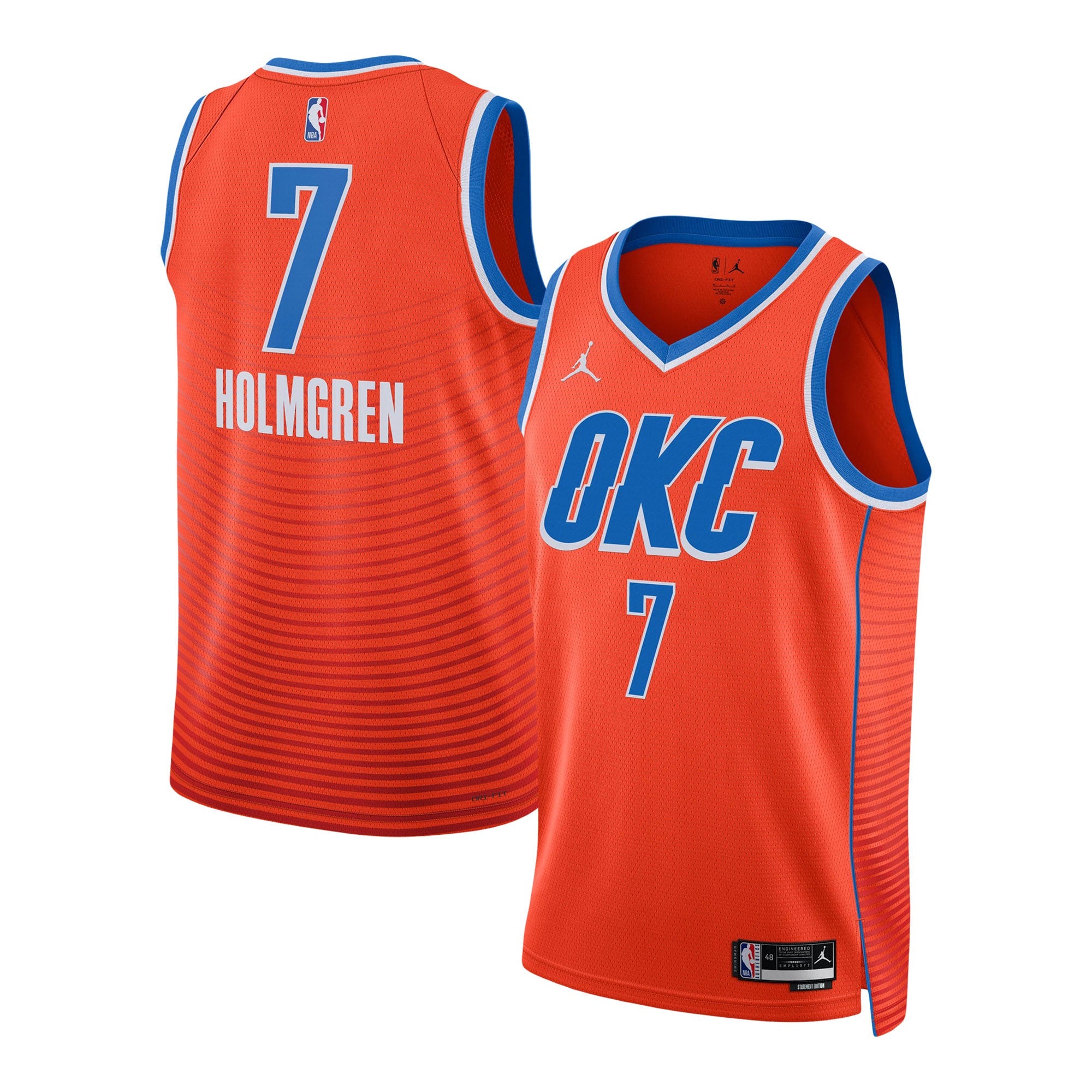 Chet Holmgren Oklahoma City Thunder Jordan Brand Unisex Swingman Jersey - Statement Edition - Orange Basketball TJS0155