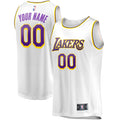 Los Angeles Lakers Fast Break Custom Replica Jersey - Association Edition - White Basketball TJS0411