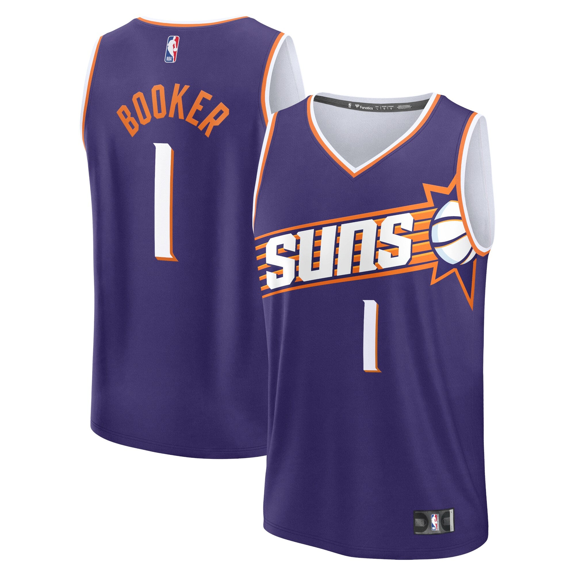 Devin Booker Phoenix Suns Fast Break Replica Jersey - Icon Edition - Purple Basketball TJS0389
