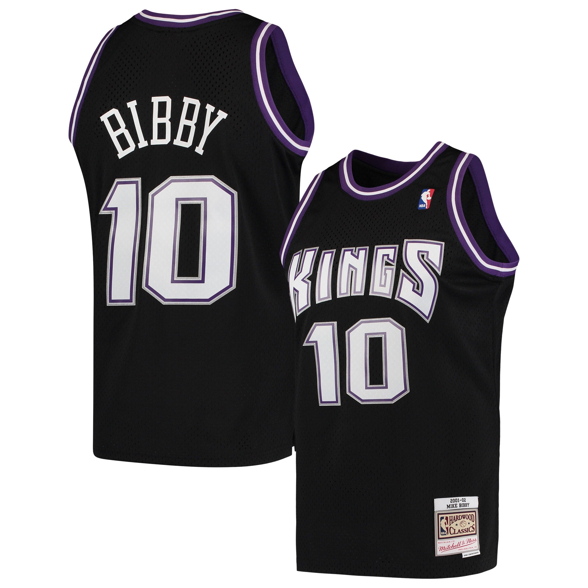 Mike Bibby Sacramento Kings M & N Hardwood Classics Swingman Jersey - Black Basketball TJS0498