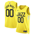 Utah Jazz Unisex Swingman Custom Jersey Gold - Icon Edition Basketball TJS0310