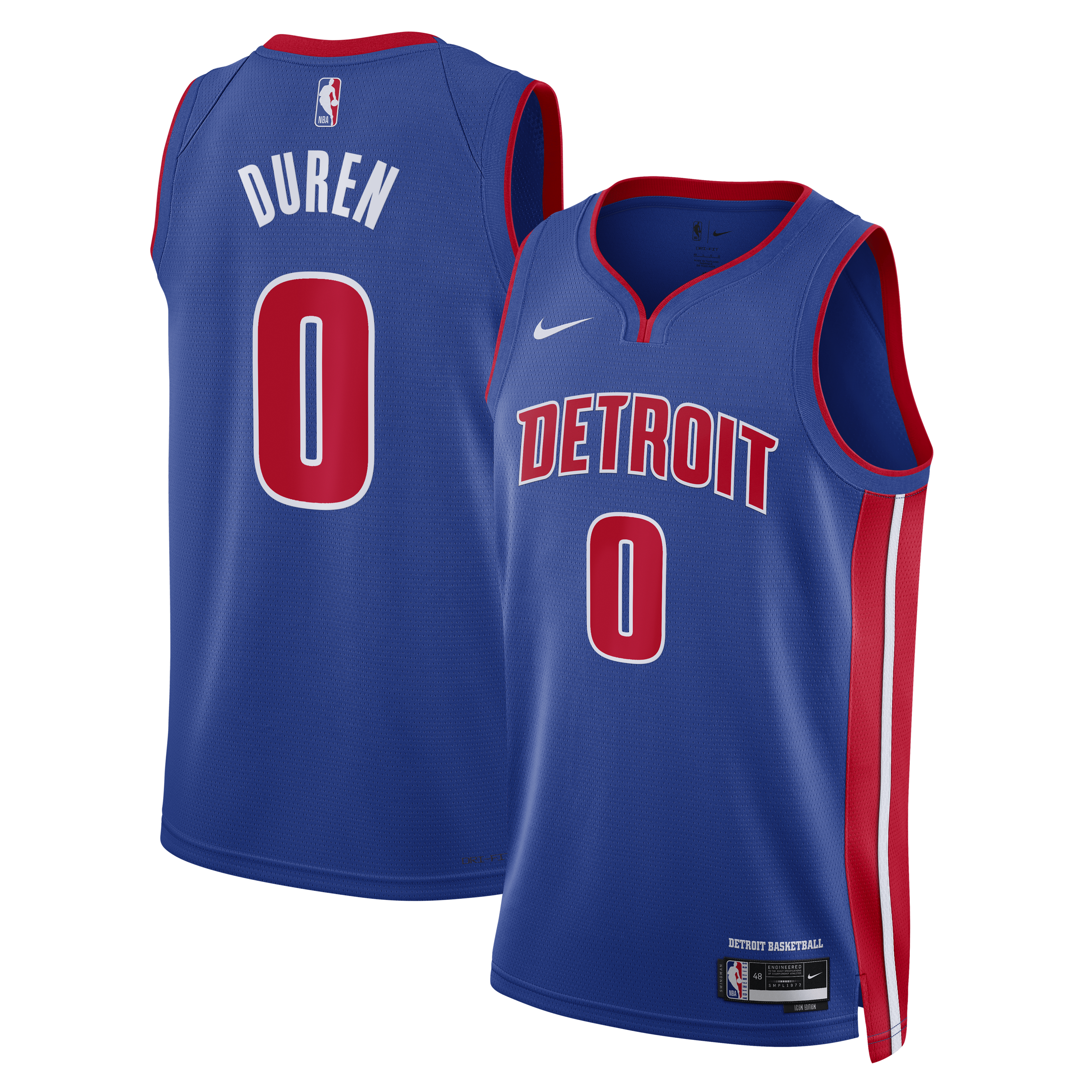 Jalen Duren Detroit Pistons Unisex Swingman Jersey - Icon Edition - Blue Basketball TJS0472