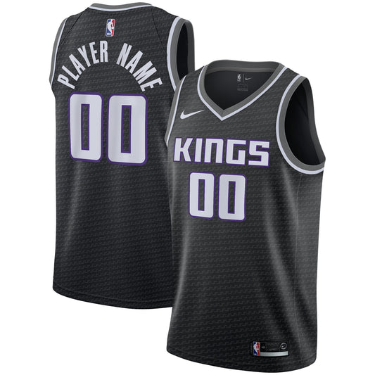 Sacramento Kings Swingman Custom Jersey Black - Statement Edition Basketball TJS0494