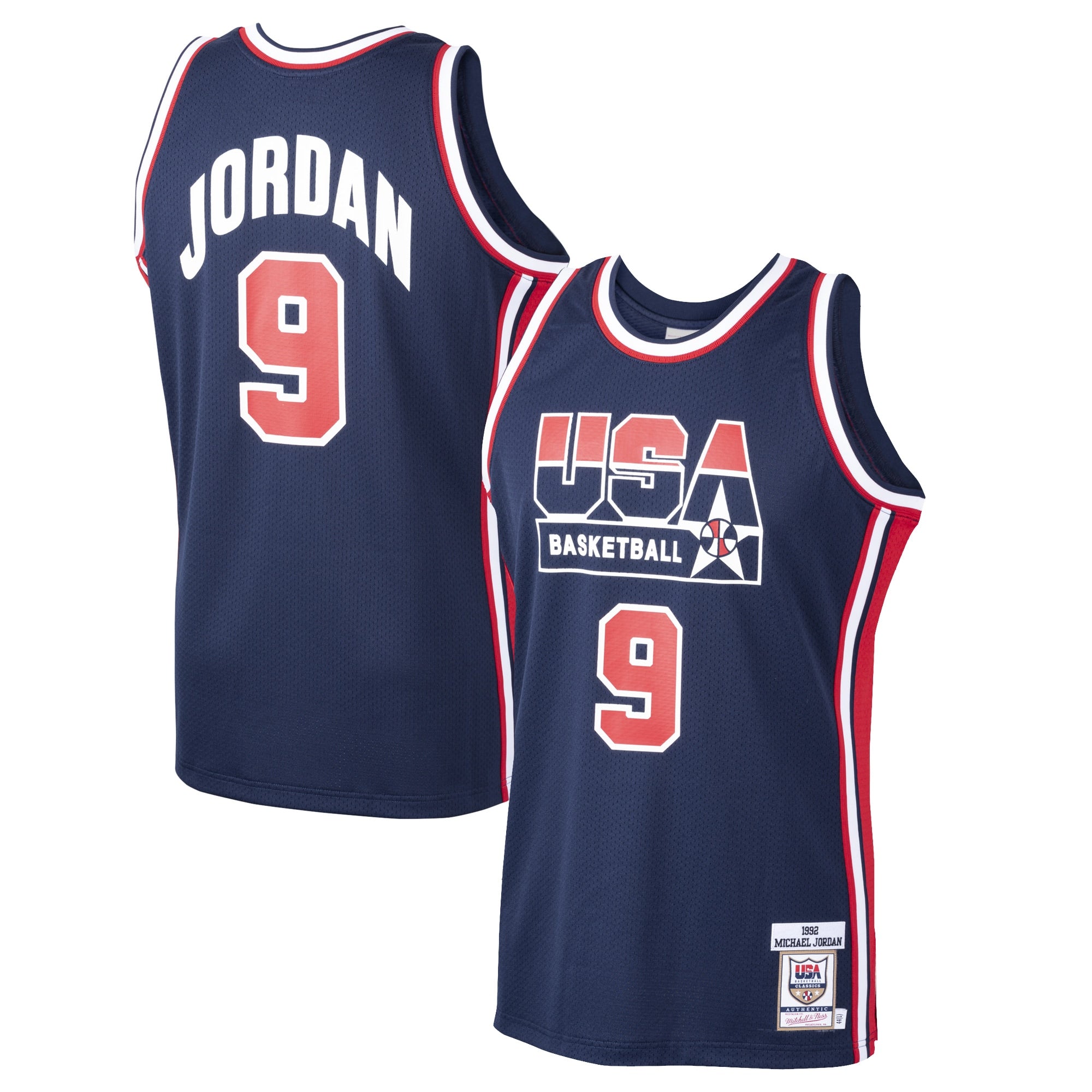 Michael Jordan USA Basketball M & N Home 1992 Dream Team Jersey - Navy Basketball TJS0324