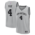 De'Aaron Fox San Antonio Spurs Fast Break Jersey - Statement Edition - Silver Basketball TJS0308